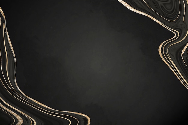 Bezpłatne zdjęcie luksusowe czarne marmurowe tło ze złotą podszewką