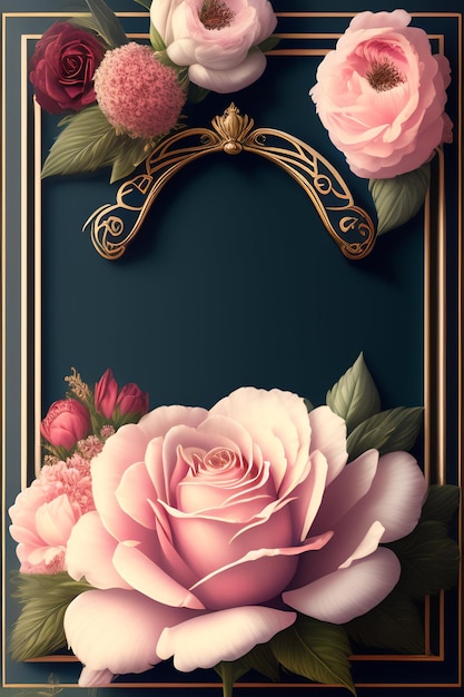 Bezpłatne zdjęcie różowe róże na czarnym tle