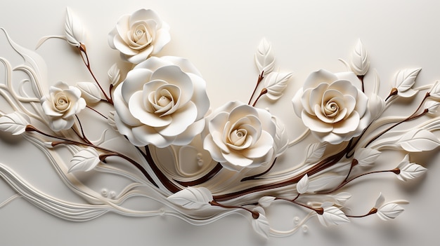 Bezpłatne zdjęcie zbliżenie na dekoracyjne róże