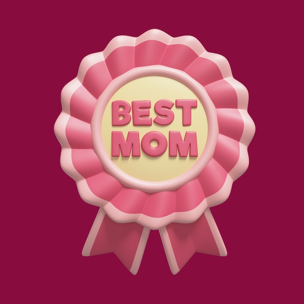 Bezpłatny plik PSD 3d rendering ikony dnia matki