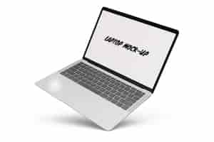 Bezpłatny plik PSD makieta laptopa na białym tle
