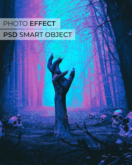 Bezpłatny plik PSD projekt efektu zdjęcia w kwasie