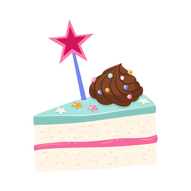 Bezpłatny plik PSD pyszny ozdobiony tort urodzinowy.