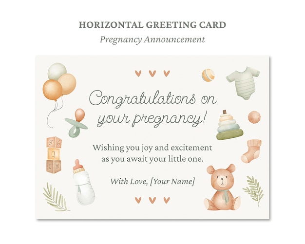 Bezpłatny plik PSD wzorzec ogłoszenia ciąży