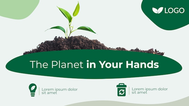 Bezpłatny plik PSD zapisz szablon transparent planety z roślinami i glebą