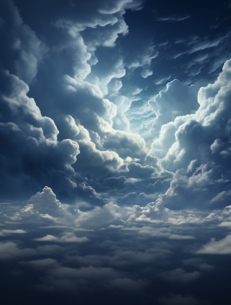 Foto grátis nuvens de estilo fotorrealista