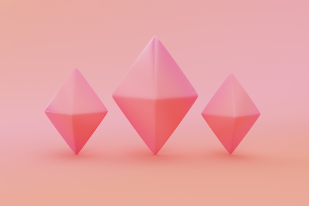 Arranjo de diamantes rosa gradiente