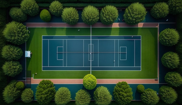 Foto grátis grama esporte bola de tênis design gramado cor verde generativa ai