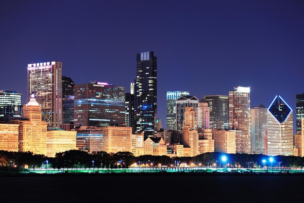 skyline de Chicago ao entardecer