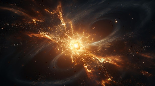 Foto grátis uma explosão estelar na enorme galáxia