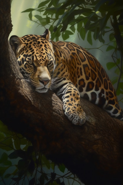 Foto grátis vista do animal leopardo na natureza