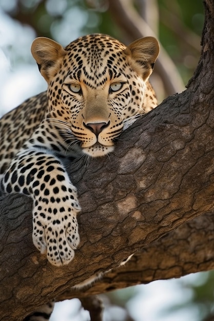Foto grátis vista do leopardo selvagem na natureza