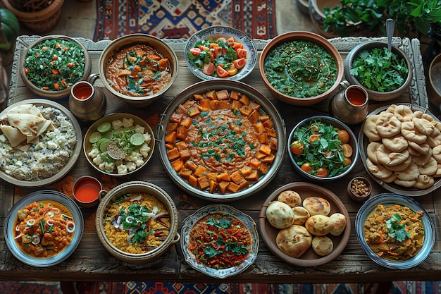 Kostenloses Foto ramadan-feier mit köstlichem essen