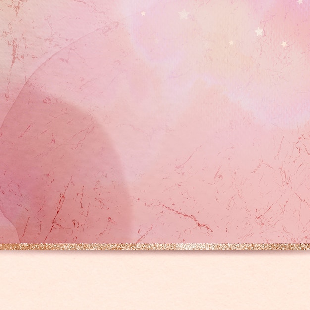 Kostenloses Foto rosa ästhetischer marmor goldener funkelnder hintergrund