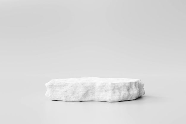 Kostenloses Foto weißes steinpodium minimale produktanzeige podest rock kosmetik- oder beauty-produktplatzierungsstudio-plattform 3d-hintergrund