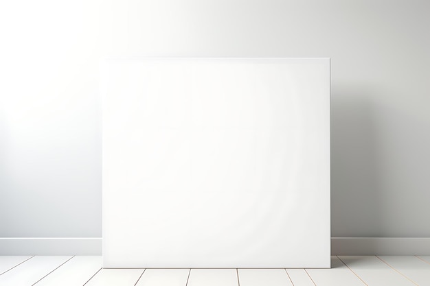 Foto tabla blanca en blanco en la pared en una habitación vacía