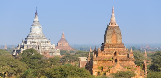 Templos de Bagan una ciudad antigua situada en la región de Mandalay de Birmania Myanmar Asia