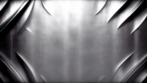 Foto textura abstracta de metal plateado ia generativa