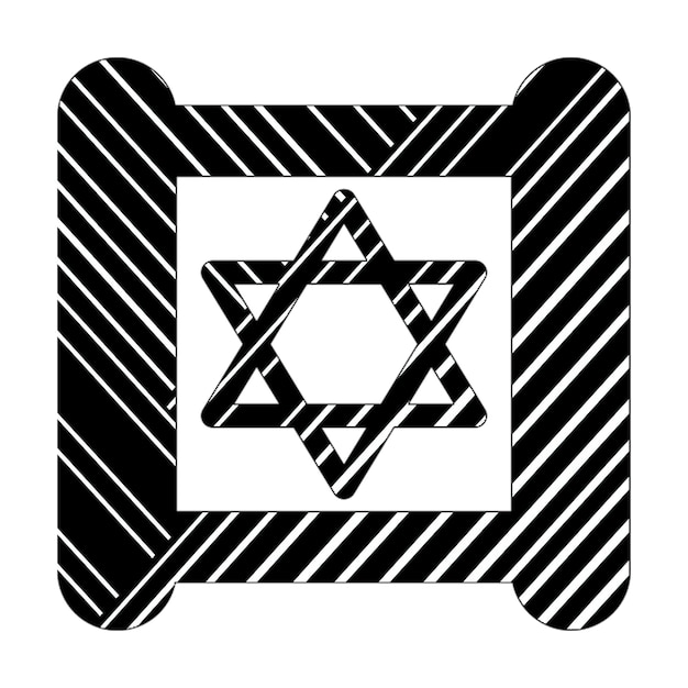 Foto torah-ikonen mit schwarzen und weißen diagonalen linien