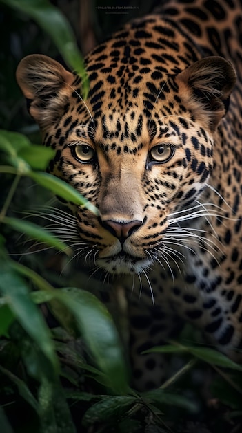 Foto um leopardo na selva
