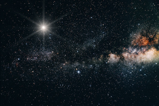 Foto vista del universo desde el espacio. elementos de esta imagen proporcionada por la nasa