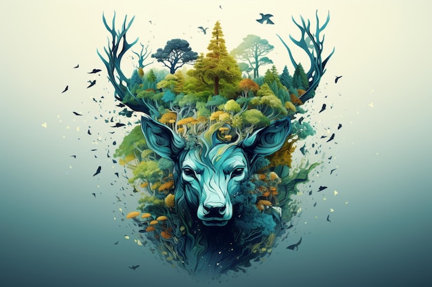 Welttag des Menschen und der wilden Fauna Konzept Hintergrund