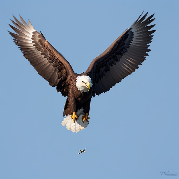 Foto el águila volando en el aire hd 8k papel tapiz imagen fotográfica de stock