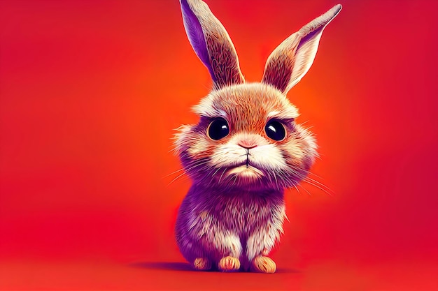 año del conejo 2023 ilustración de conejo chino