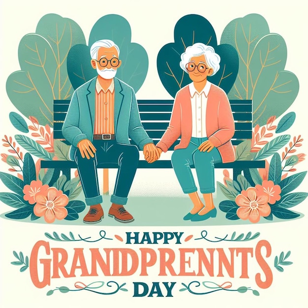 Foto este atractivo y hermoso diseño es generado para el feliz día de los abuelos