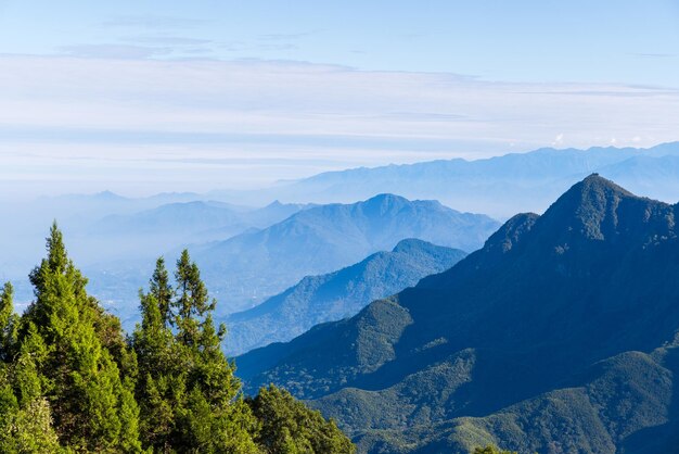 Foto belas paisagens montanhosas em taiwan