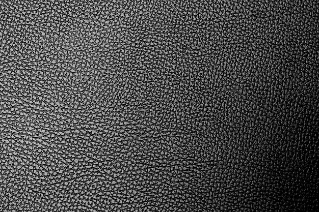 Detalhe de uma textura de couro preto e fundo de superfície.