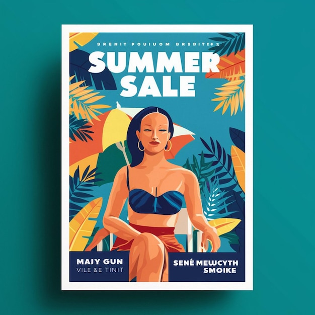 Foto diseño de carteles para la venta de verano