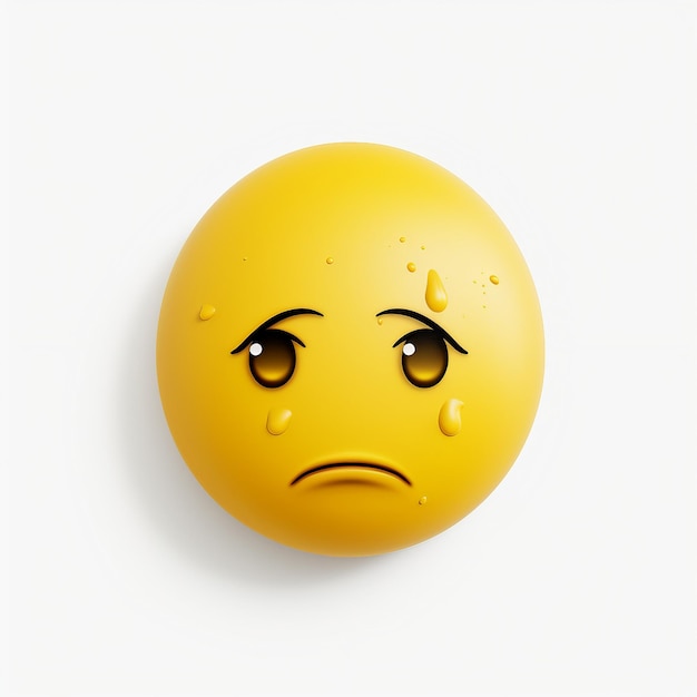 Foto emoji amarelo triste