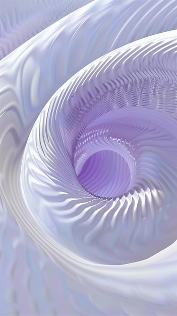 Foto una espiral blanca con un fondo púrpura