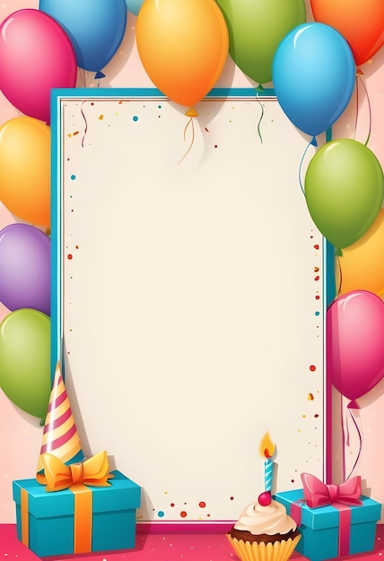 Foto fondo de tarjeta de invitación de fiesta de cumpleaños con espacio vacío sin copia de texto