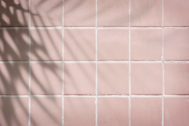 Fondo de textura de azulejos de color rosa pastel
