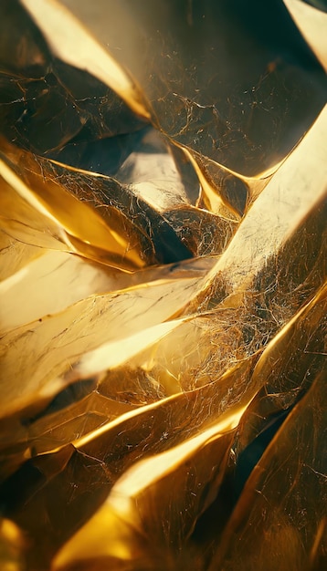Foto fondo dorado de lujo abstracto misteriosa hermosa textura dorada brillante telón de fondo ilustración 3d