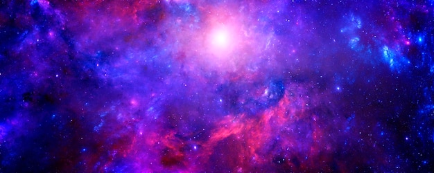 Foto una galaxia de colores mágicos en un universo infinito y una noche estrellada con una llamarada solar brillante
