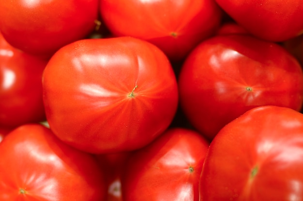Foto haufen gemüse rote große tomaten als hintergrund