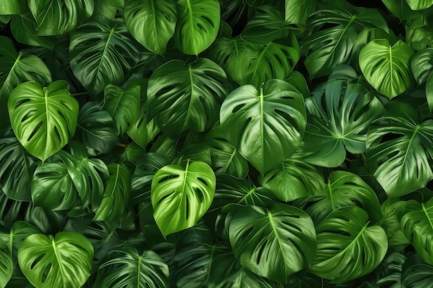 Foto hojas tropicales de color verde oscuro follaje naturaleza abstracta fondo