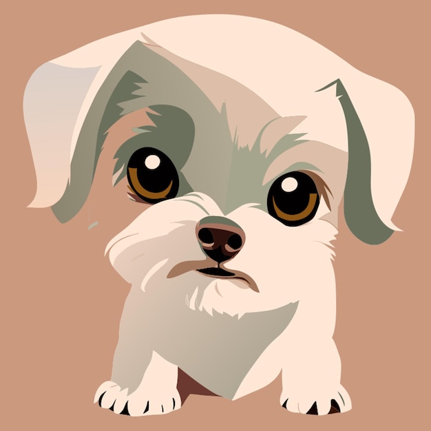 Foto ilustración vectorial de un pequeño perro