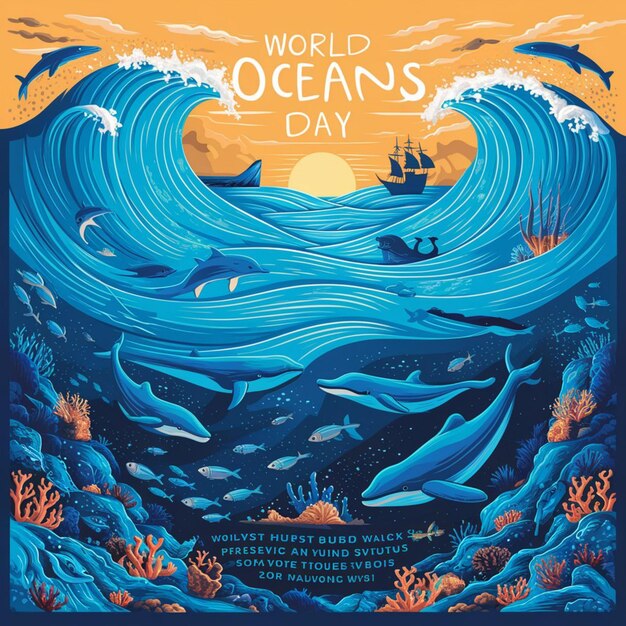 Foto ilustración para el día mundial de los océanos