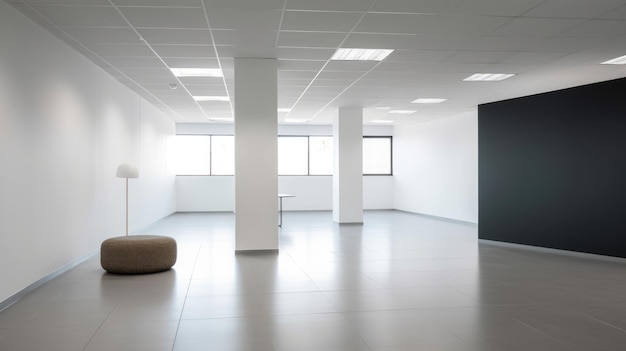 Foto el interior de una habitación vacía minimalista en un edificio de negocios generative ai aig30