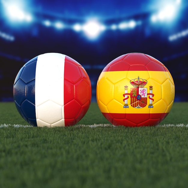 Foto el partido de fútbol francia contra españa
