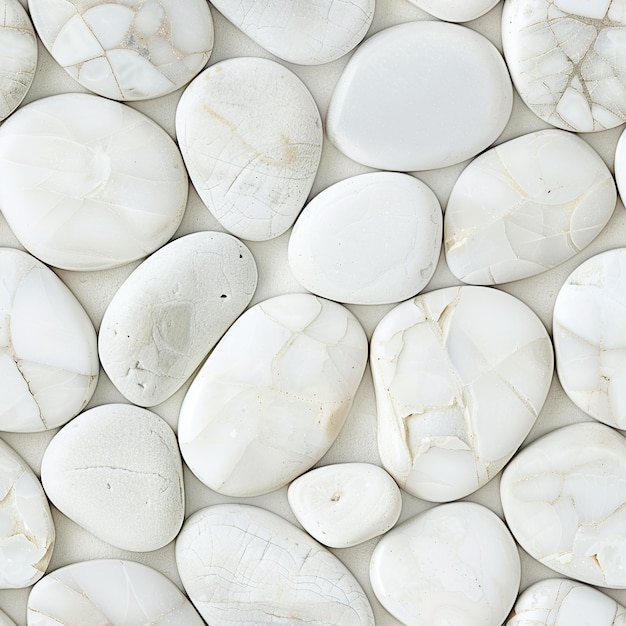 Foto un primer plano del patrón sin costuras de white pebbles