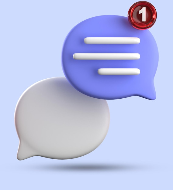 Foto representación en 3d de los iconos de burbuja de habla conjunto de iconos de chat en 3d en pastel conjun to de burbujas de habla en 3d
