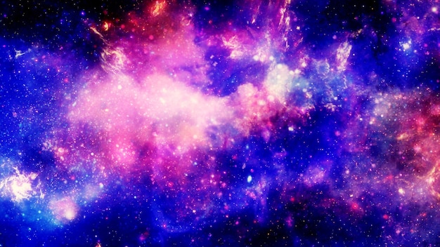 Foto representación 3d de una nebulosa estelar y cúmulos de gas cósmico de polvo cósmico y constelaciones en el espacio