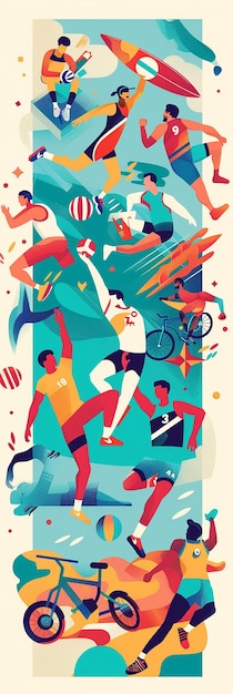 Foto representación gráfica disciplinas juegos deportivos de verano