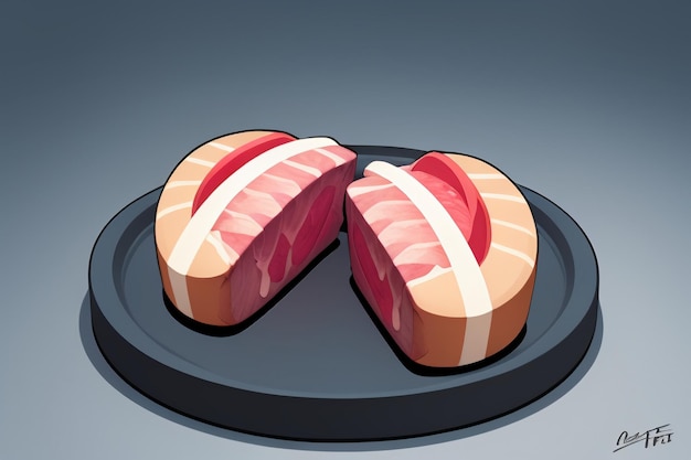 Foto rindfleisch western food ui-symbol spiel requisiten design gourmet steak style 3d c4d cartoon rendering element