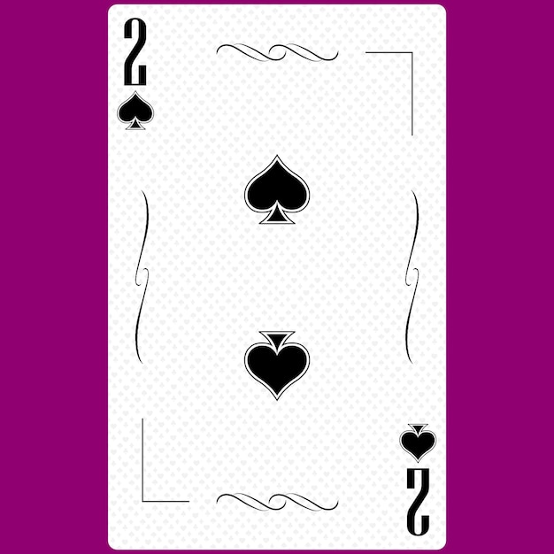 Foto spielkarte zwei pik-anzüge 2 schwarz-weiß-modernes design poker in standardgröße poker casino 3d render 3d-darstellung